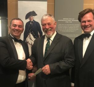 Moose Dunlop - Chairman Trojans Trek, Michael Halloran - Australian Managing Director of Supacat, Nick Ames - CEO SC Group, sign partnership agreement